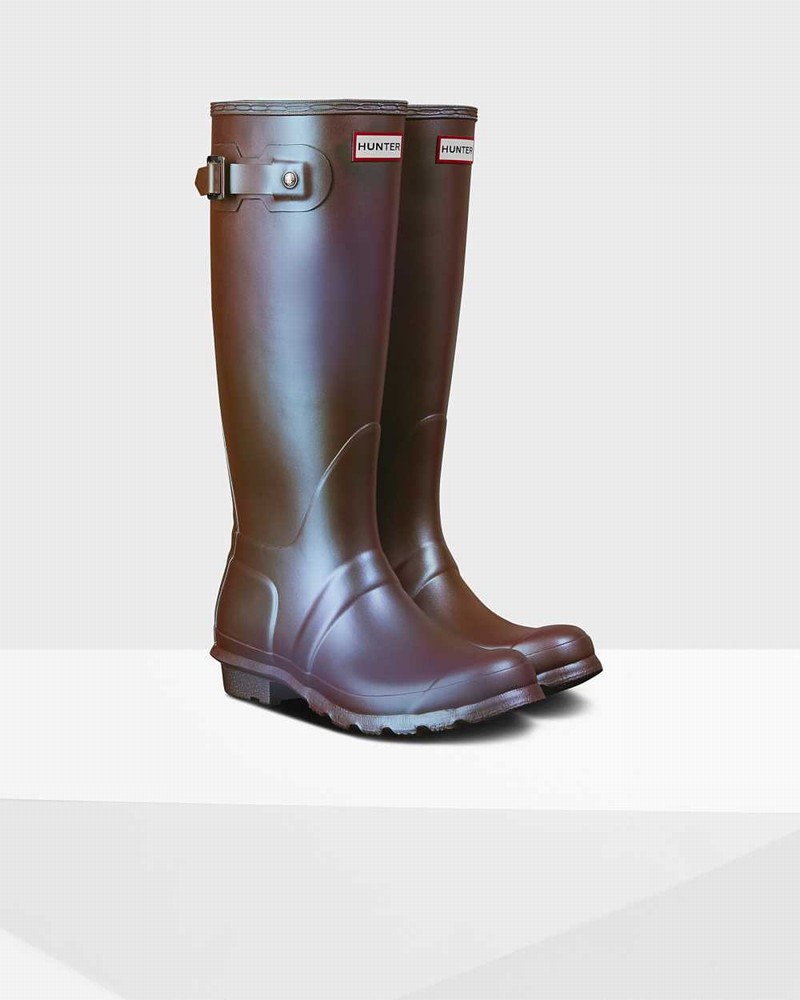 Galochas Hunter Original Nebula Tall Feminino Marrom | 2904781