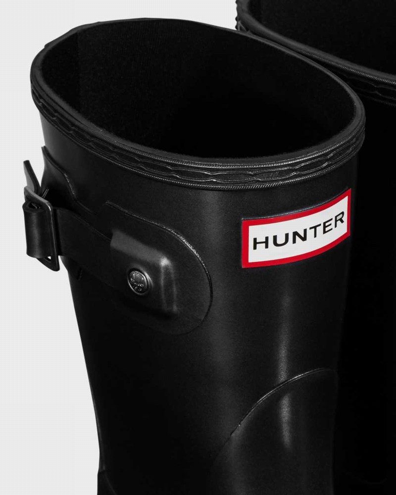 Galochas Hunter Original Pearlized Short Mid-Calf Feminino Pretas | 561040716