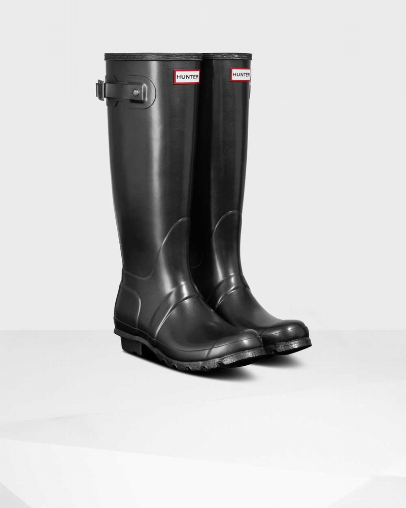 Galochas Hunter Original Pearlized Tall Feminino Pretas | 9804390