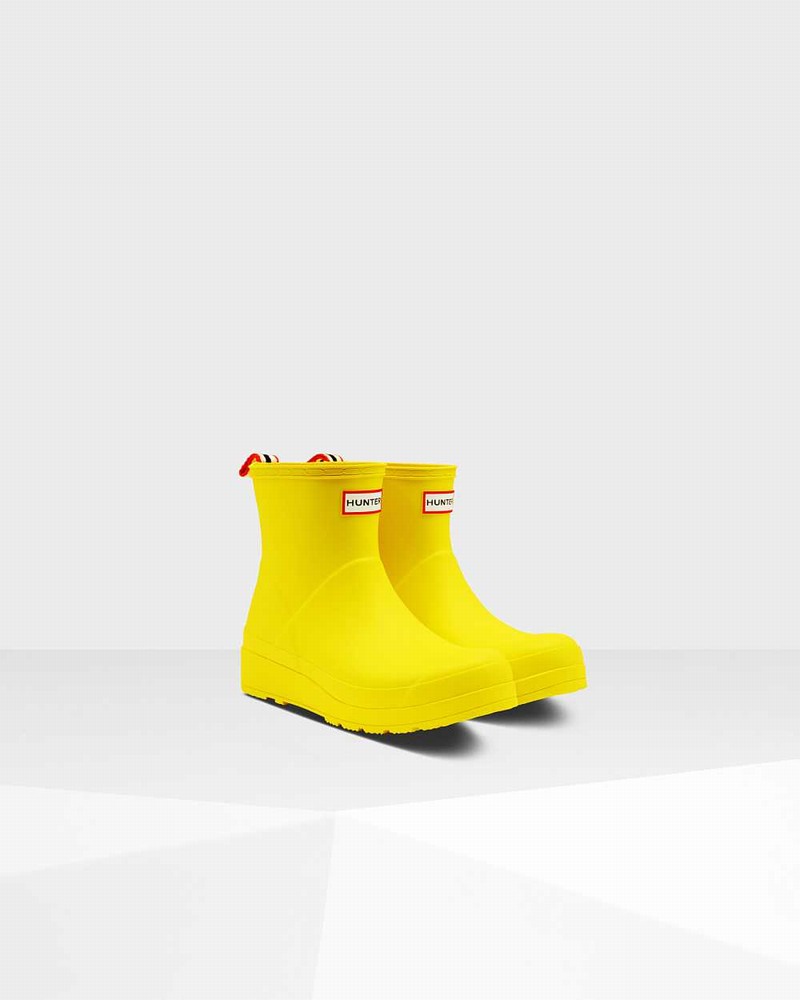 Galochas Hunter Original Play Short Mid-Calf Feminino Amarelas | 233041452