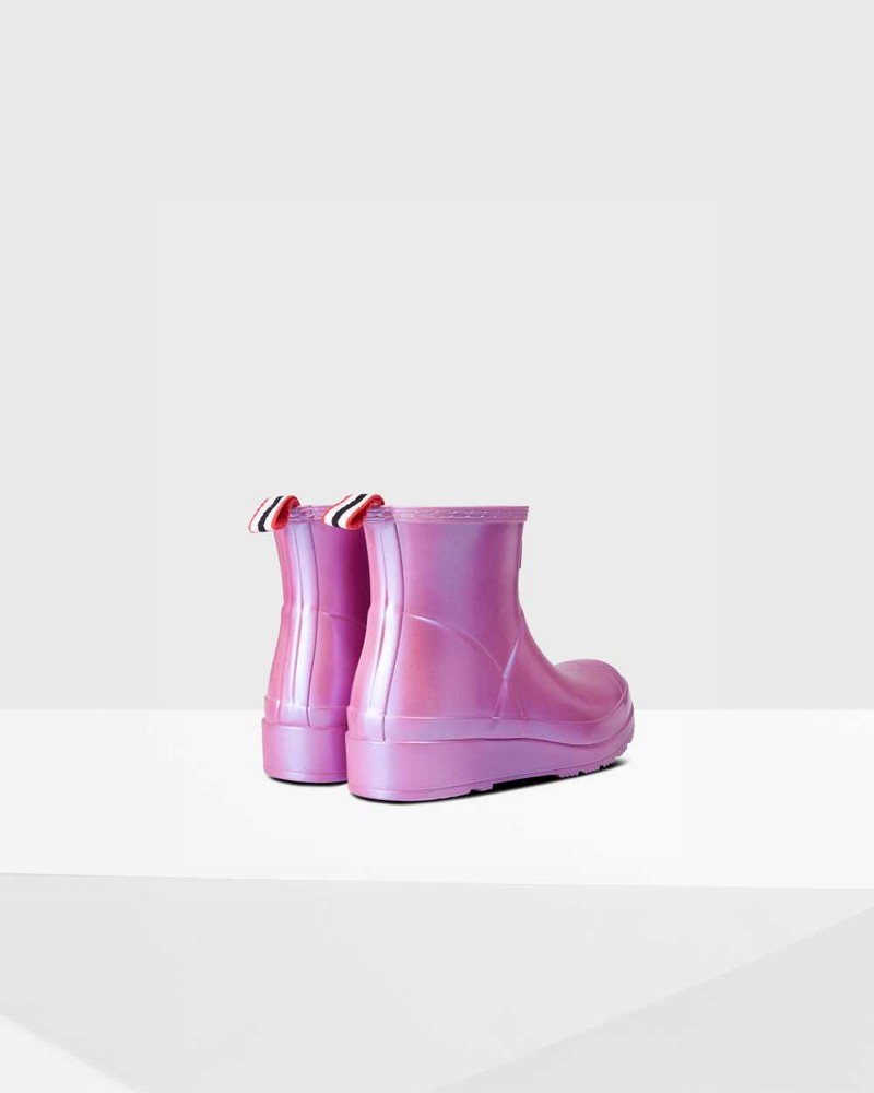 Galochas Hunter Original Play Short Nebula Mid-Calf Feminino Roxo | 661032181