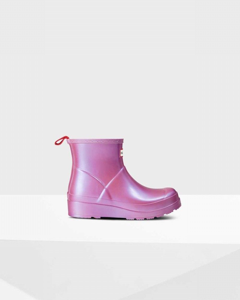 Galochas Hunter Original Play Short Nebula Mid-Calf Feminino Roxo | 661032181