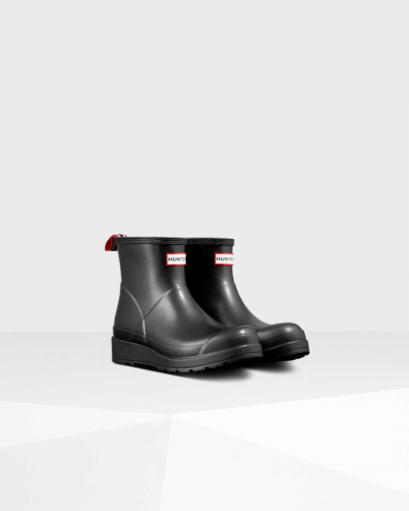 Galochas Hunter Original Play Short Pearlized Mid-Calf Feminino Pretas | 78653948