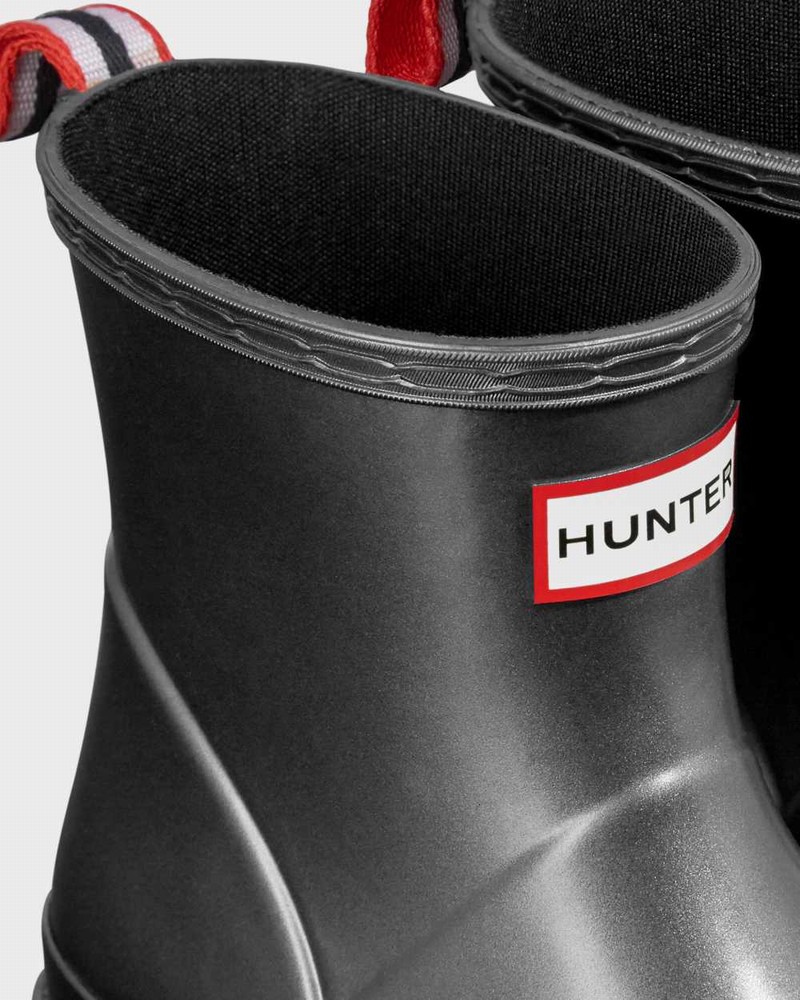 Galochas Hunter Original Play Short Pearlized Mid-Calf Feminino Pretas | 78653948