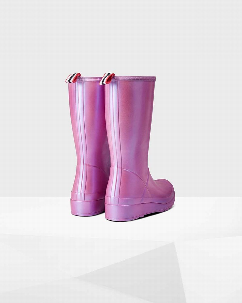 Galochas Hunter Original Play Tall Nebula Mid-Calf Feminino Roxo | 720580037