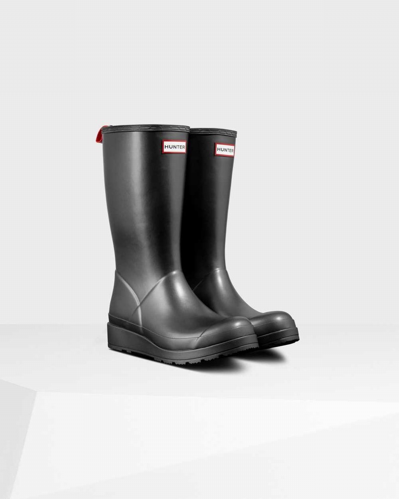 Galochas Hunter Original Play Tall Pearlized Mid-Calf Feminino Pretas | 448174492
