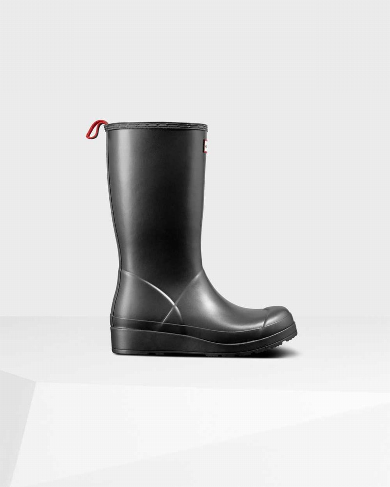 Galochas Hunter Original Play Tall Pearlized Mid-Calf Feminino Pretas | 448174492