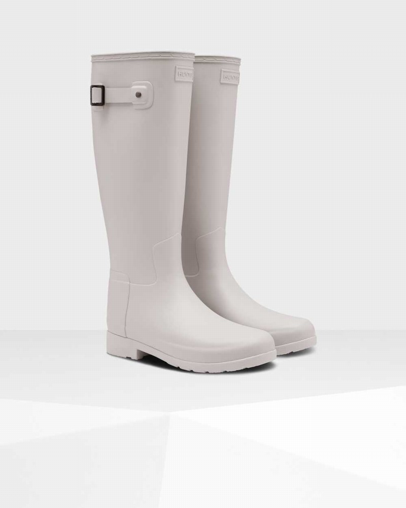 Galochas Hunter Original Refined Tall Feminino Cinzentas | 406877690