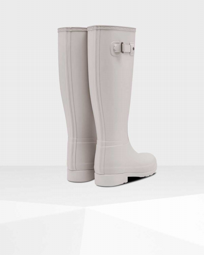 Galochas Hunter Original Refined Tall Feminino Cinzentas | 406877690