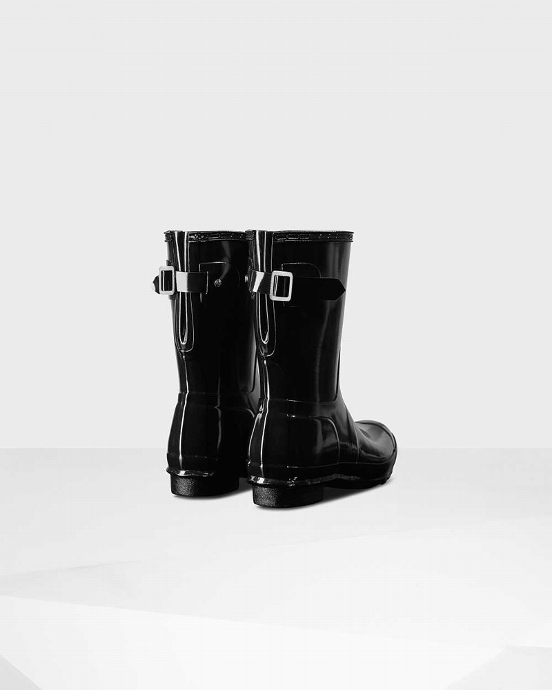Galochas Hunter Original Short Back Adjustable Feminino Pretas | 913908540