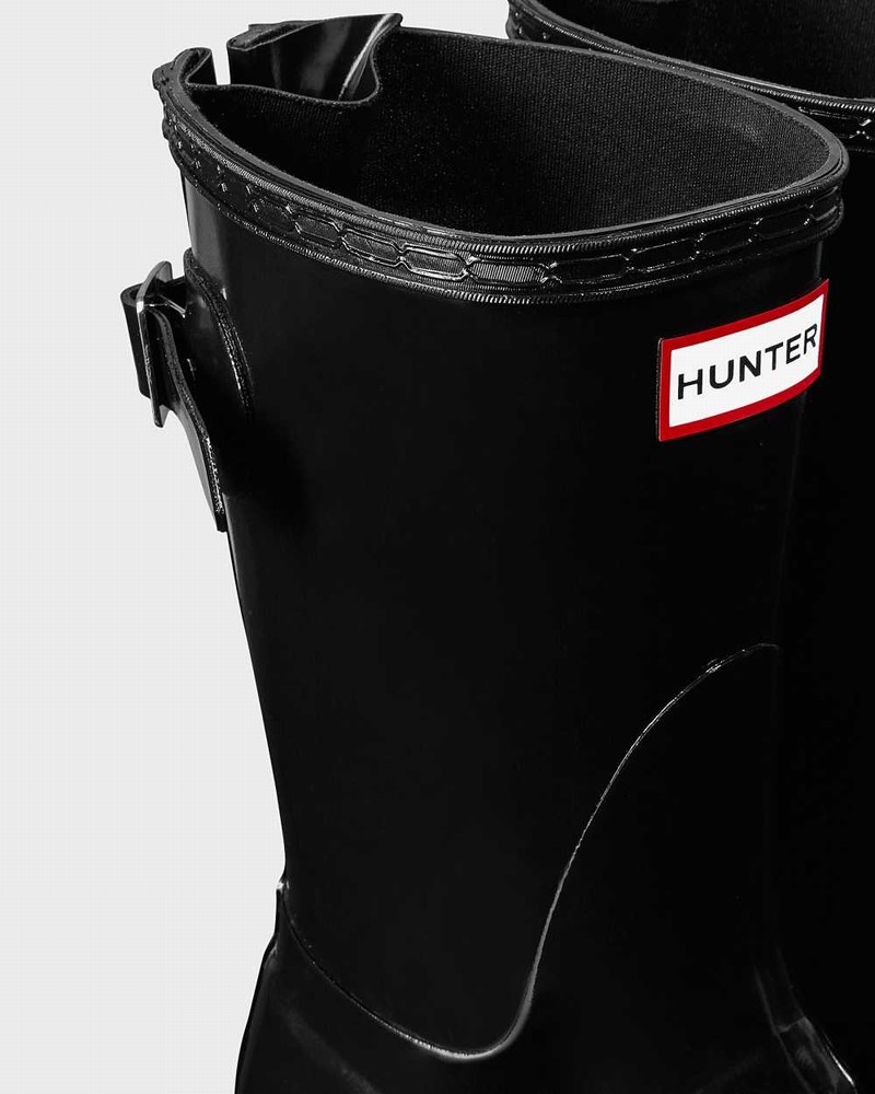 Galochas Hunter Original Short Back Adjustable Feminino Pretas | 913908540