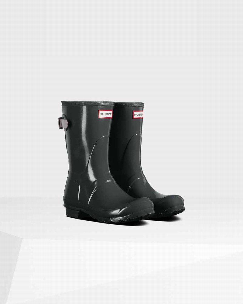 Galochas Hunter Original Short Back Adjustable Feminino Pretas | 16251141