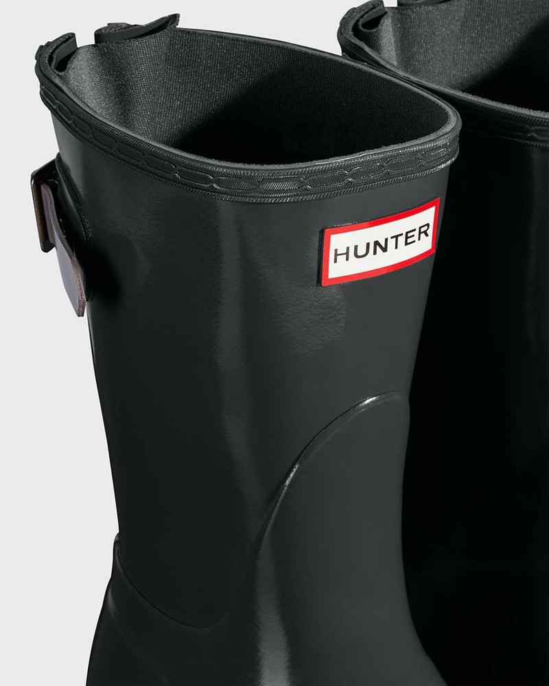 Galochas Hunter Original Short Back Adjustable Feminino Pretas | 16251141