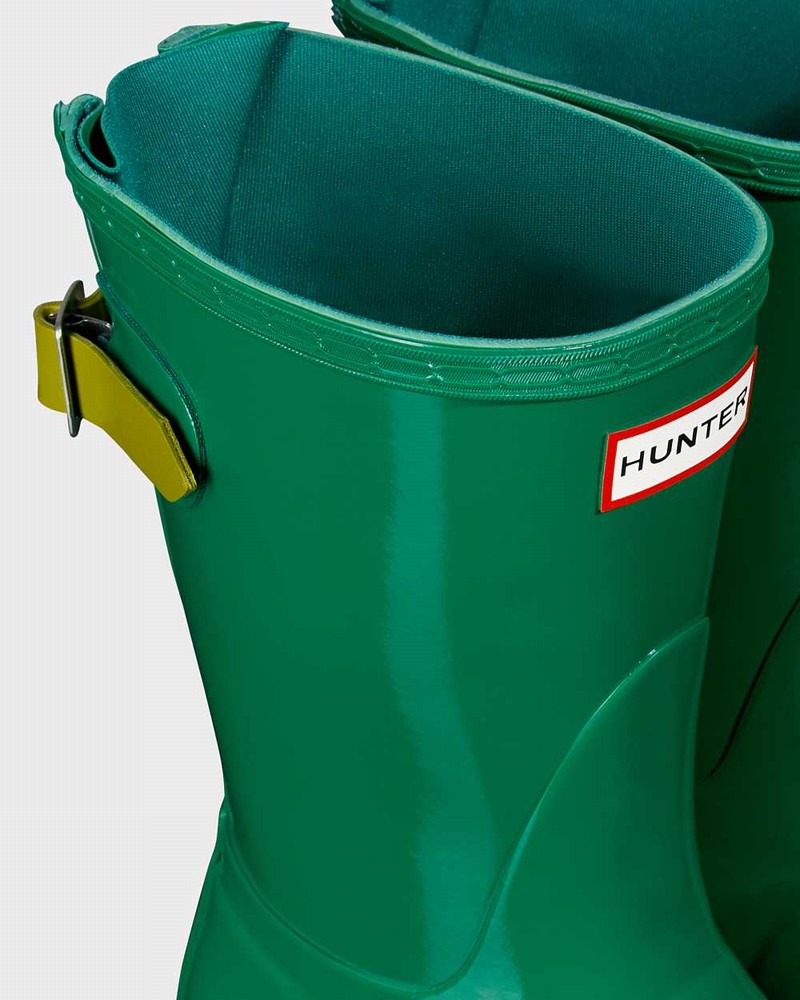 Galochas Hunter Original Short Back Adjustable Feminino Verdes | 396030061