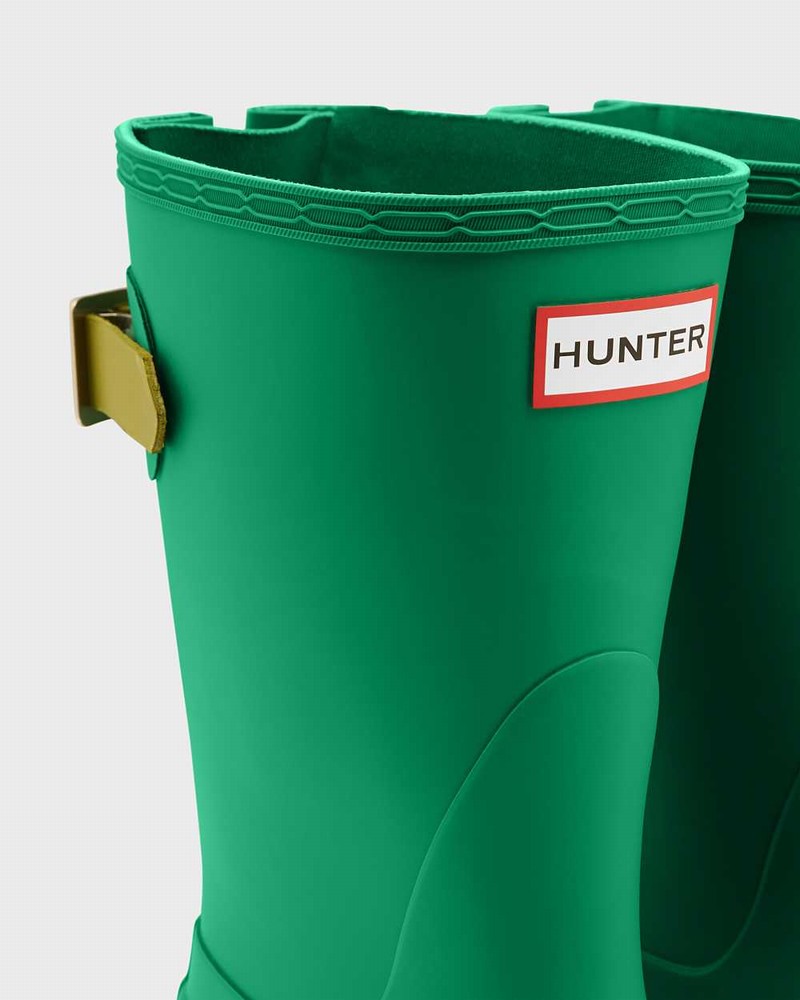 Galochas Hunter Original Short Back Adjustable Feminino Verdes | 246067158