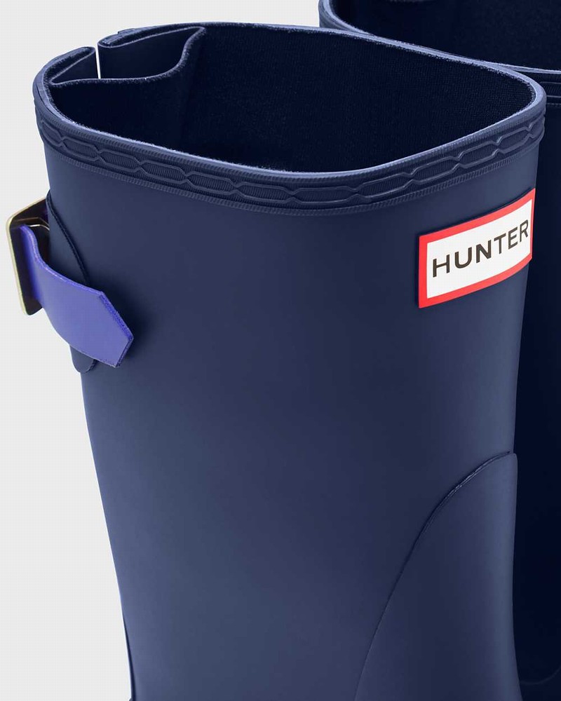 Galochas Hunter Original Short Back Adjustable Feminino Azul Marinho | 696539662