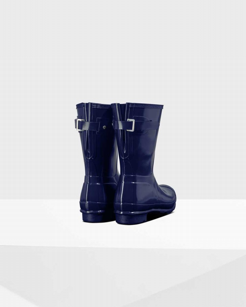 Galochas Hunter Original Short Back Adjustable Feminino Azuis | 160436275