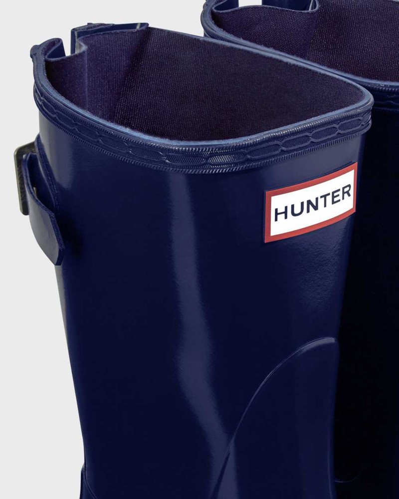 Galochas Hunter Original Short Back Adjustable Feminino Azuis | 160436275