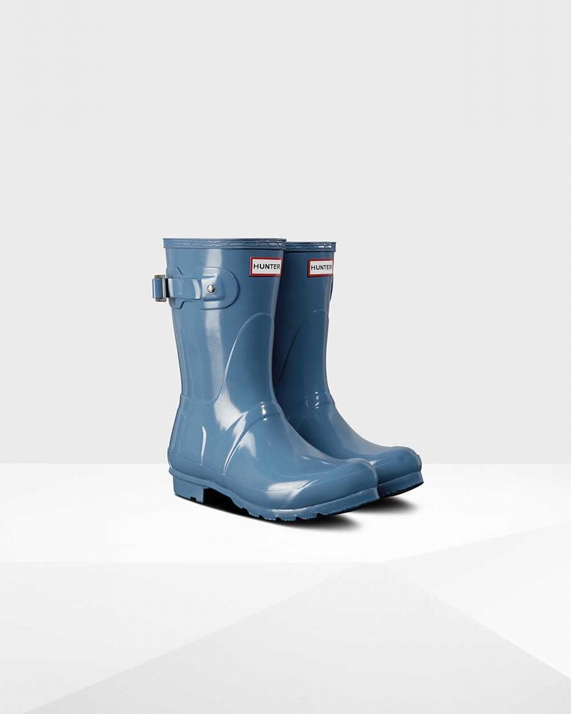 Galochas Hunter Original Short Mid-Calf Feminino Azuis | 246404863
