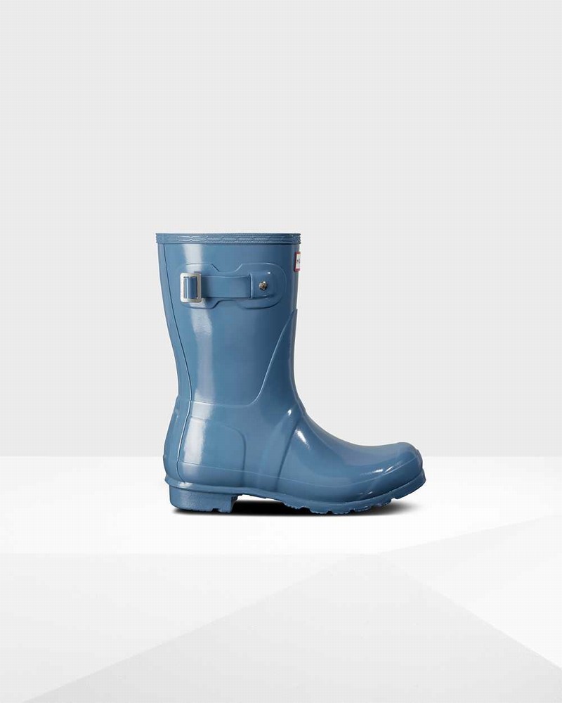 Galochas Hunter Original Short Mid-Calf Feminino Azuis | 246404863