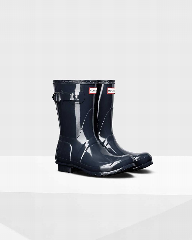 Galochas Hunter Original Short Mid-Calf Feminino Azul Marinho | 200849184