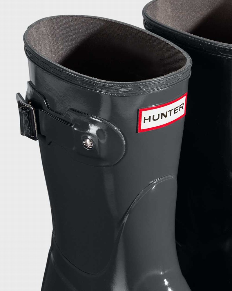 Galochas Hunter Original Short Mid-Calf Feminino Cinzentas | 917232240
