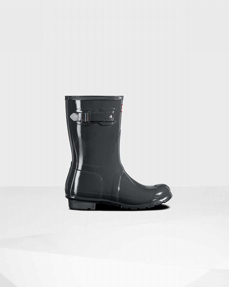 Galochas Hunter Original Short Mid-Calf Feminino Cinzentas | 917232240