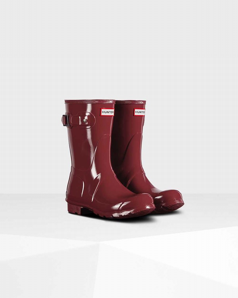 Galochas Hunter Original Short Mid-Calf Feminino Vermelhas | 239961045
