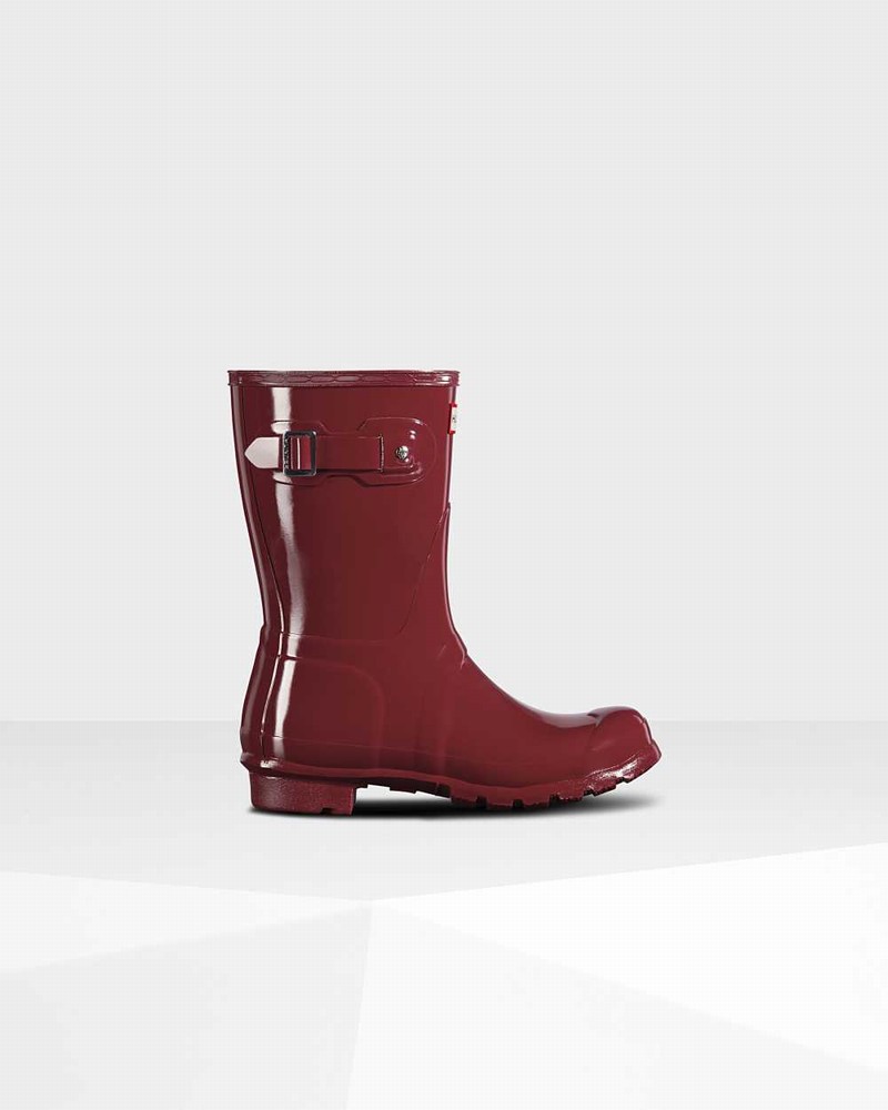 Galochas Hunter Original Short Mid-Calf Feminino Vermelhas | 239961045