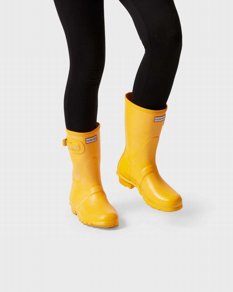 Galochas Hunter Original Short Mid-Calf Feminino Amarelas | 100133120