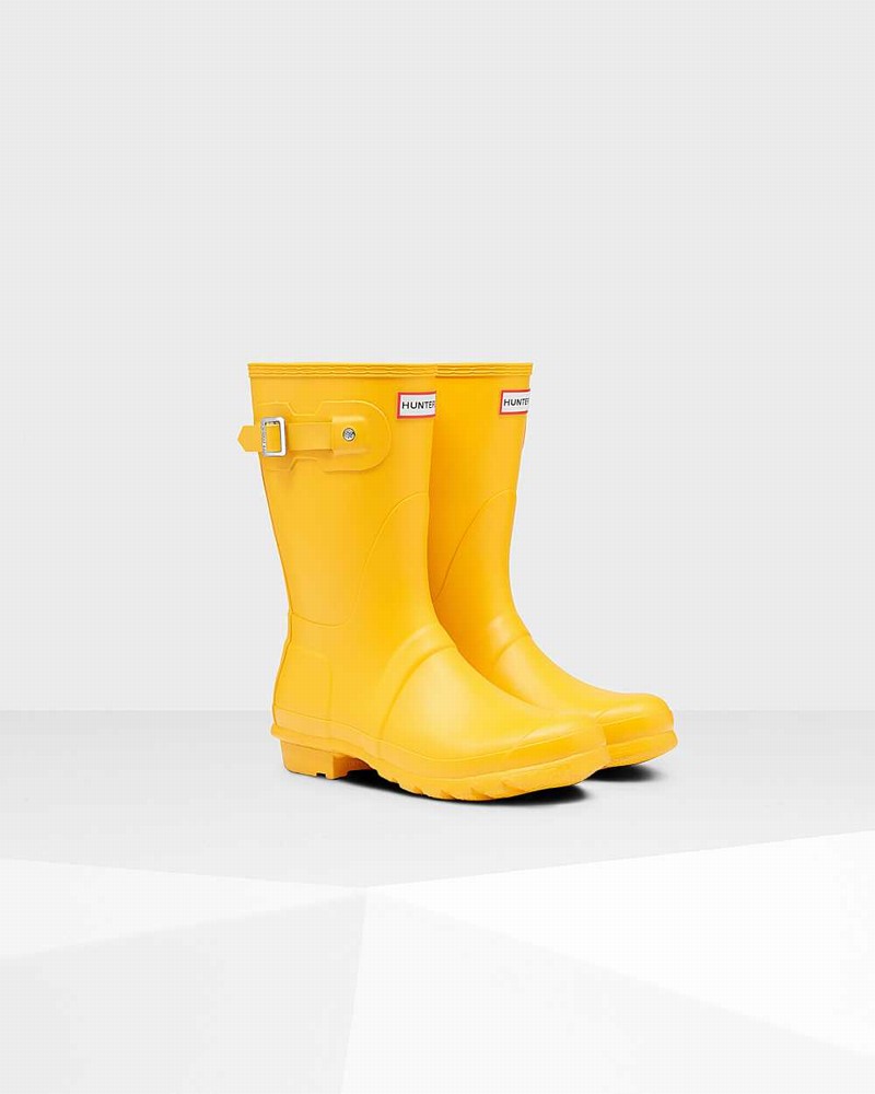 Galochas Hunter Original Short Mid-Calf Feminino Amarelas | 100133120