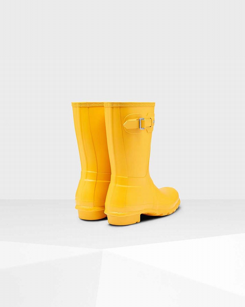 Galochas Hunter Original Short Mid-Calf Feminino Amarelas | 100133120