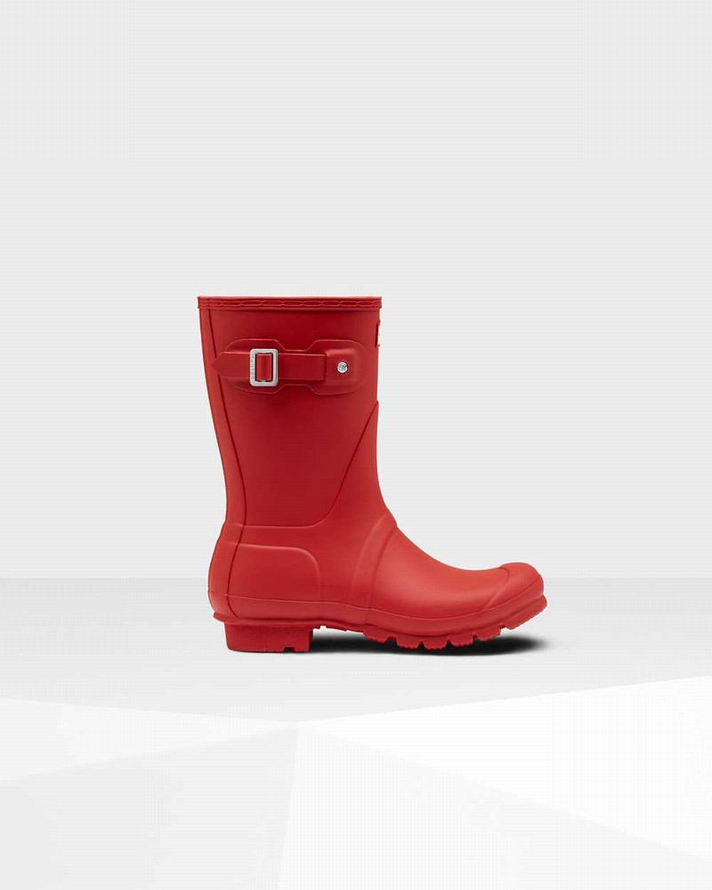Galochas Hunter Original Short Mid-Calf Feminino Vermelhas | 347401848