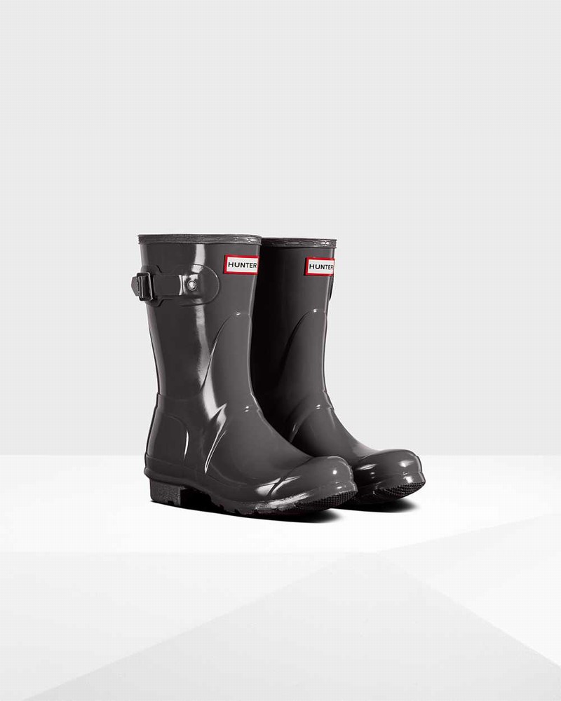 Galochas Hunter Original Short Mid-Calf Feminino Cinzentas | 803247104