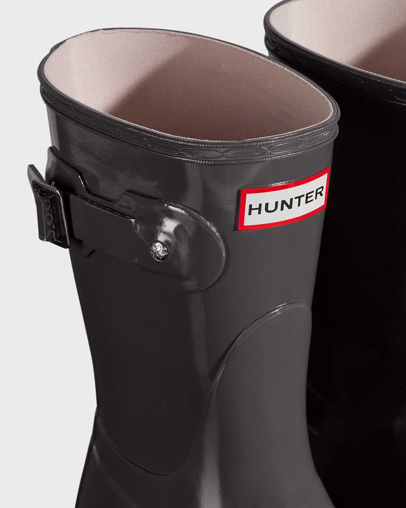 Galochas Hunter Original Short Mid-Calf Feminino Cinzentas | 803247104