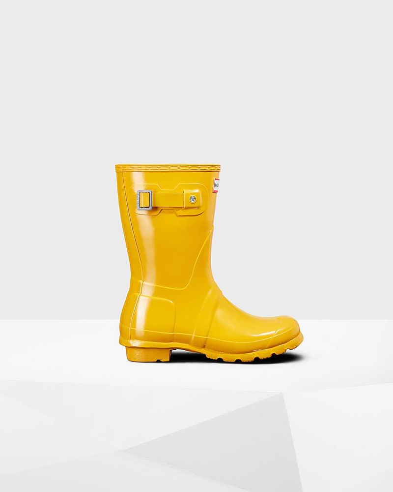 Galochas Hunter Original Short Mid-Calf Feminino Amarelas | 148742217
