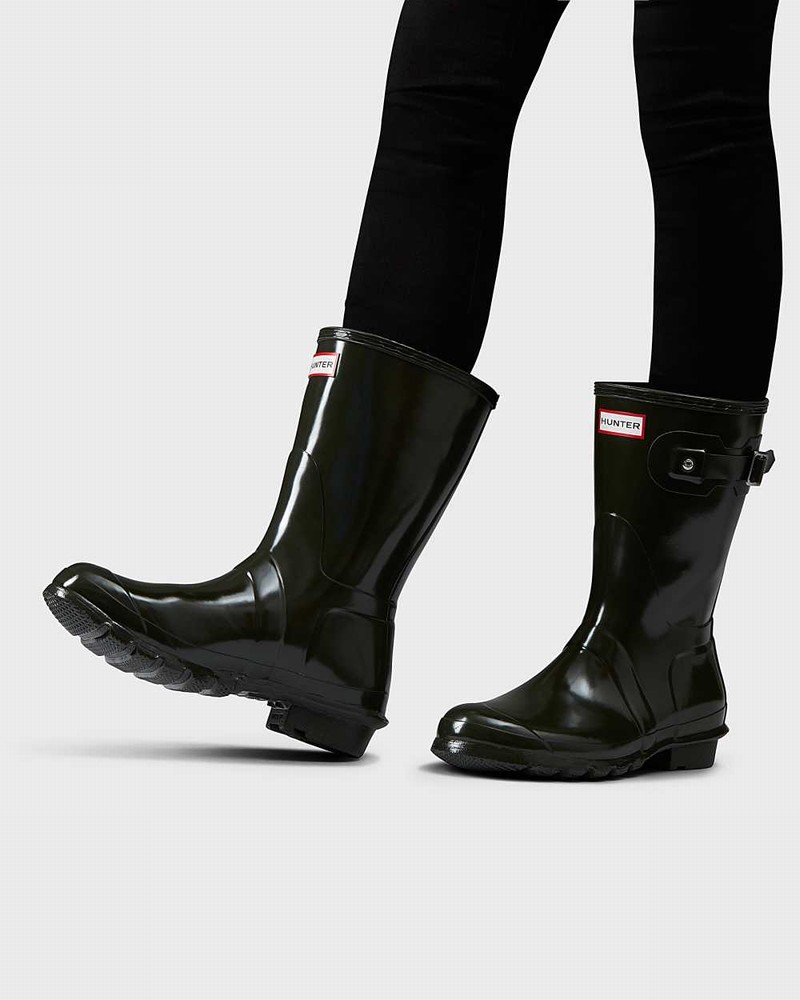 Galochas Hunter Original Short Mid-Calf Feminino Verde Oliva | 558331946