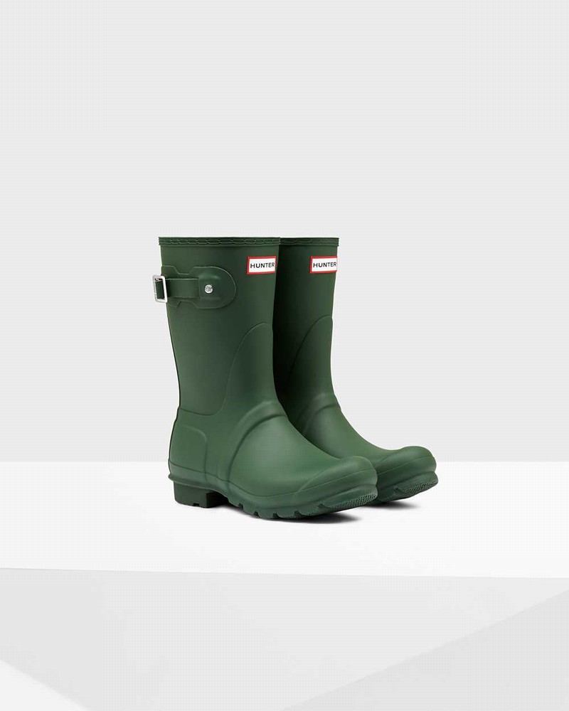 Galochas Hunter Original Short Mid-Calf Feminino Verdes | 337243531
