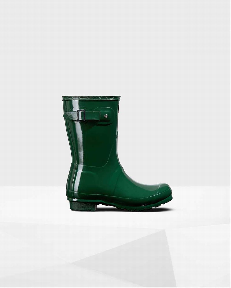 Galochas Hunter Original Short Mid-Calf Feminino Verdes | 884977071