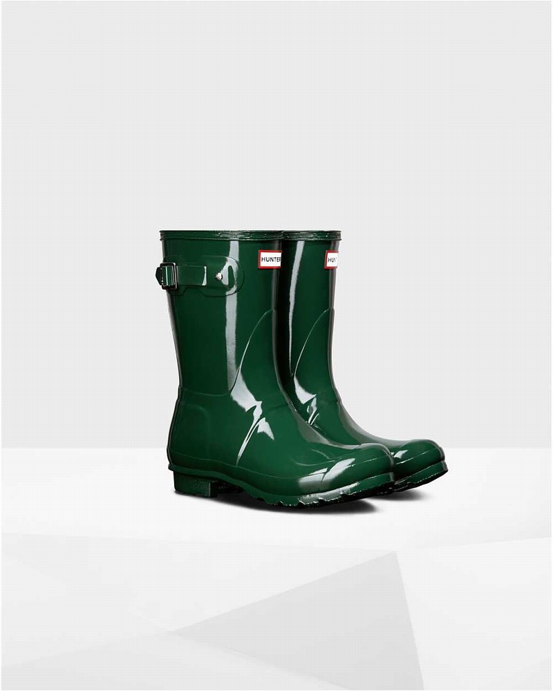 Galochas Hunter Original Short Mid-Calf Feminino Verdes | 884977071