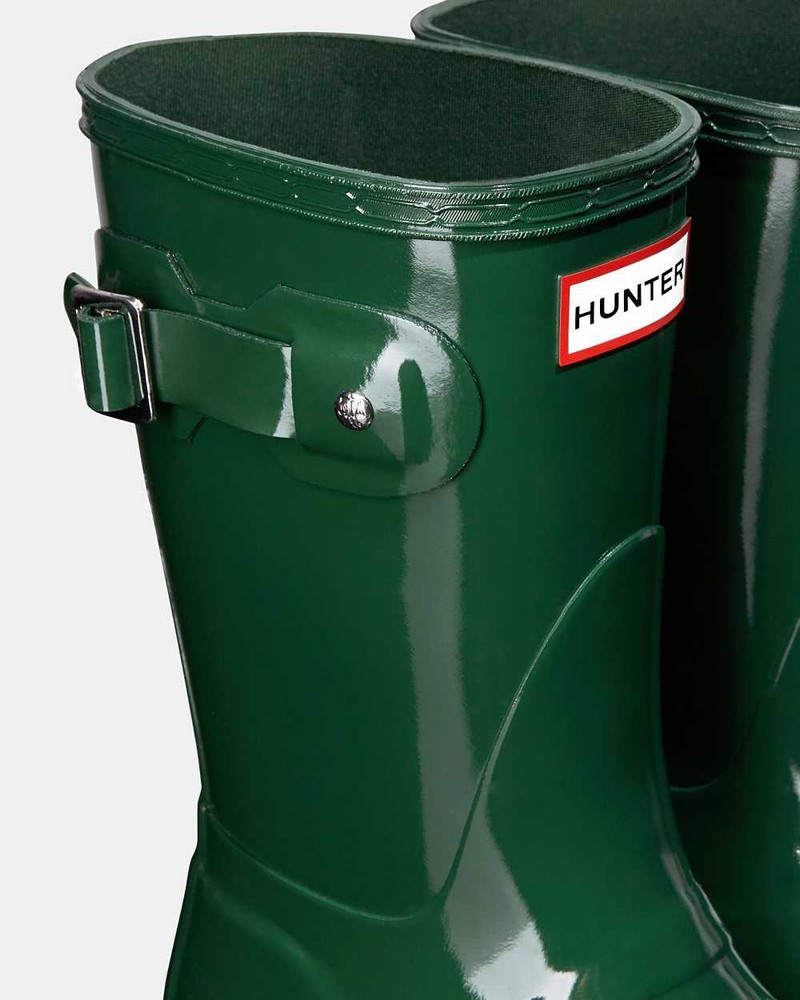 Galochas Hunter Original Short Mid-Calf Feminino Verdes | 884977071