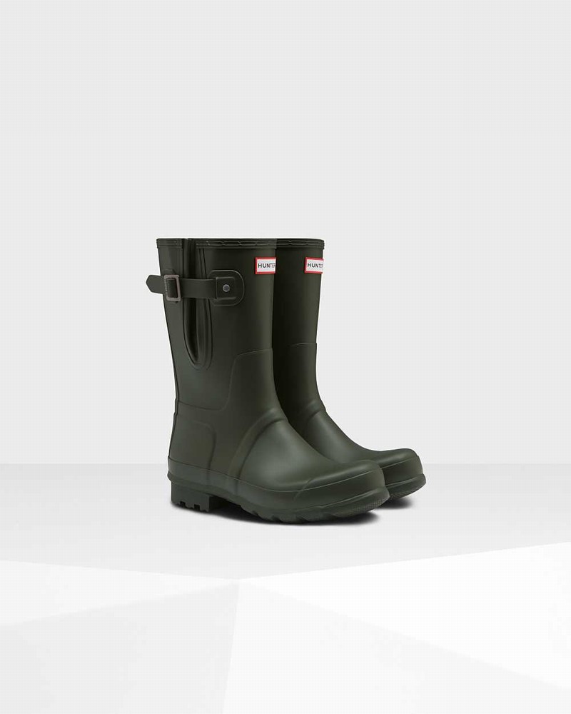 Galochas Hunter Original Short Side Adjustable Masculino Verde Oliva | 894899670