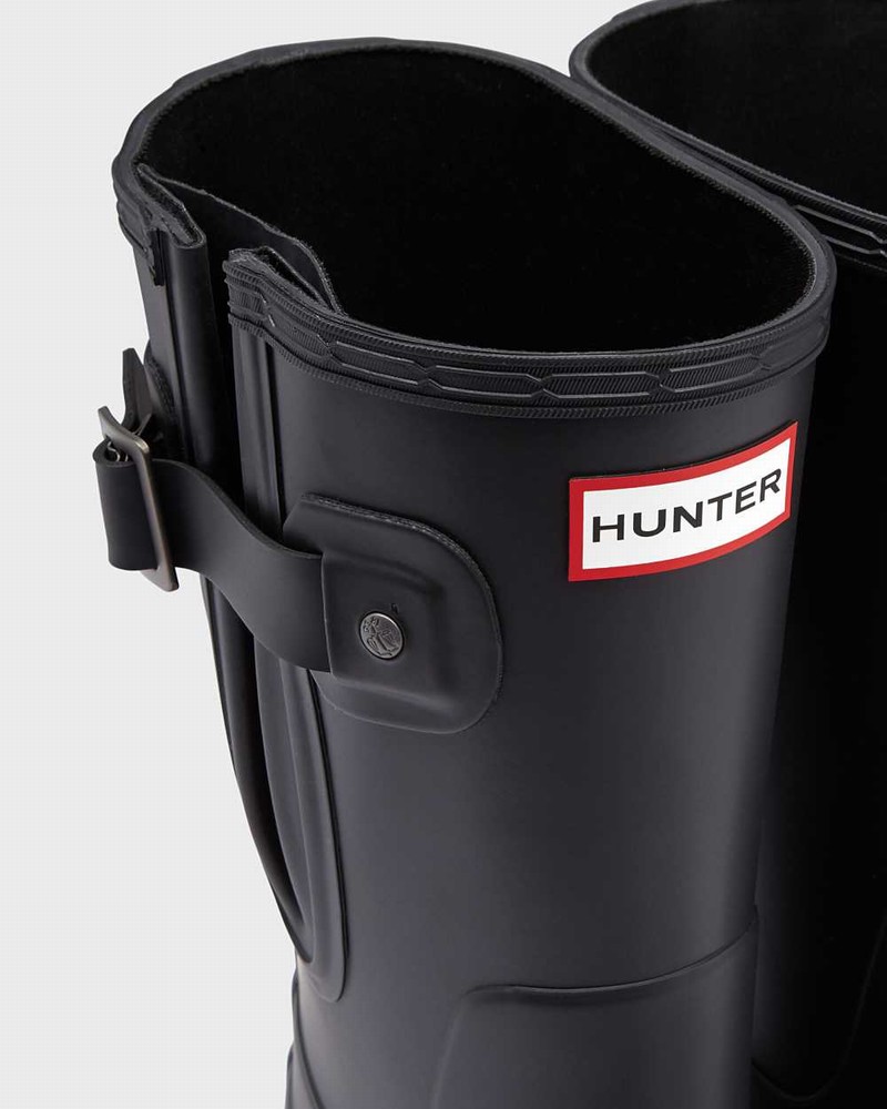 Galochas Hunter Original Short Side Adjustable Masculino Pretas | 337766358