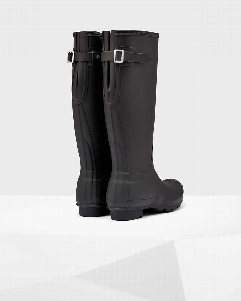 Galochas Hunter Original Tall Back Adjustable Feminino Pretas | 255800048