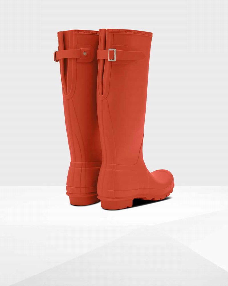 Galochas Hunter Original Tall Back Adjustable Feminino Vermelhas | 79143889
