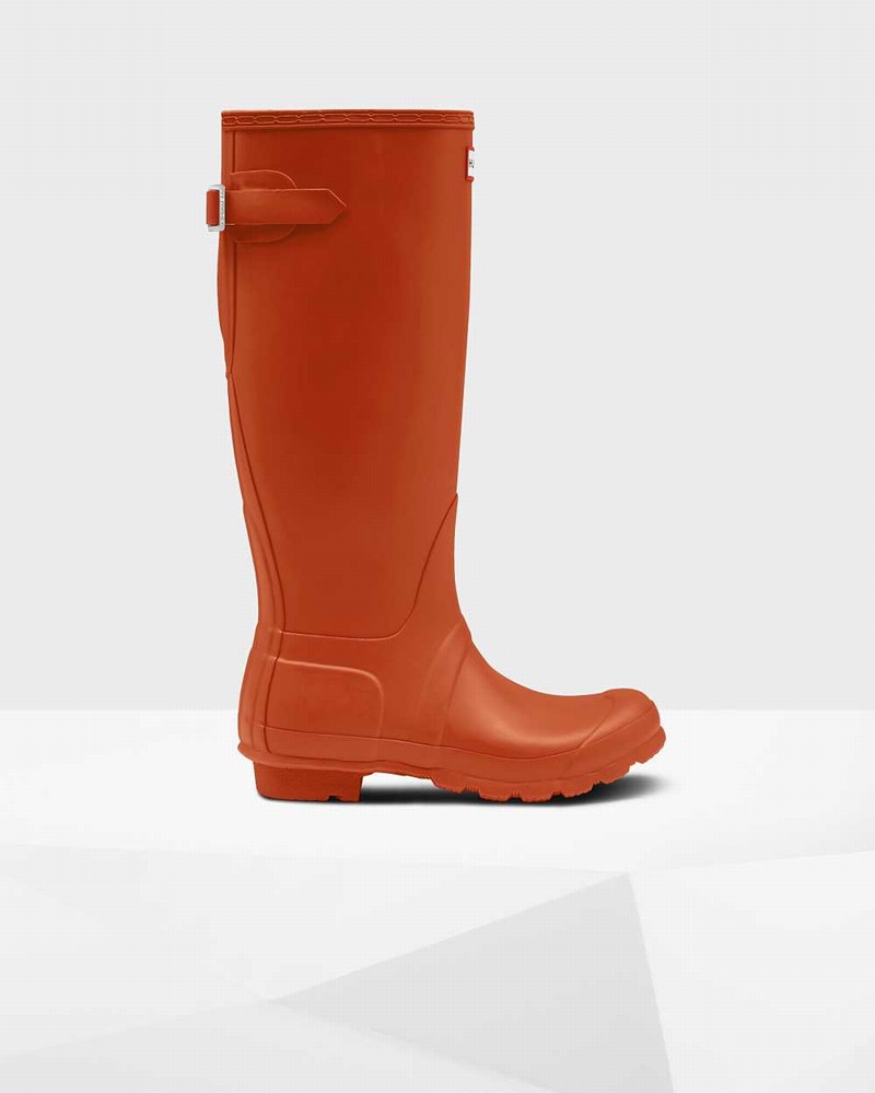 Galochas Hunter Original Tall Back Adjustable Feminino Vermelhas | 79143889