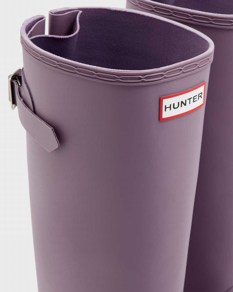 Galochas Hunter Original Tall Back Adjustable Feminino Roxo | 664647343