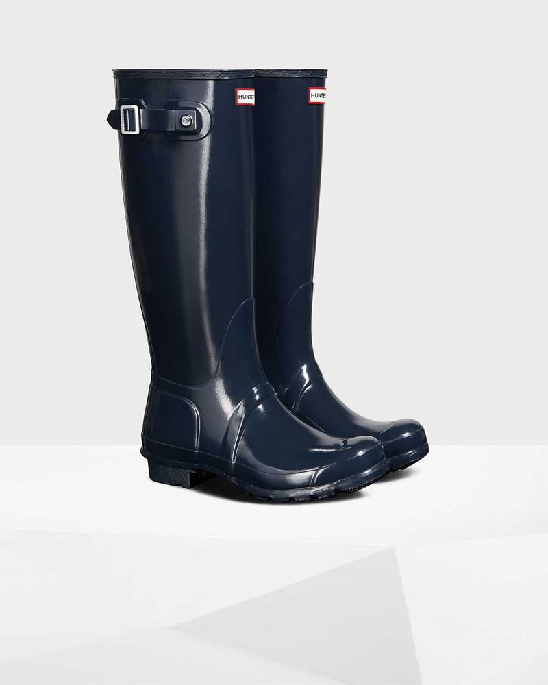 Galochas Hunter Original Tall Feminino Azul Marinho | 743424170