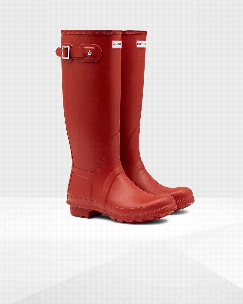 Galochas Hunter Original Tall Feminino Vermelhas | 973268901