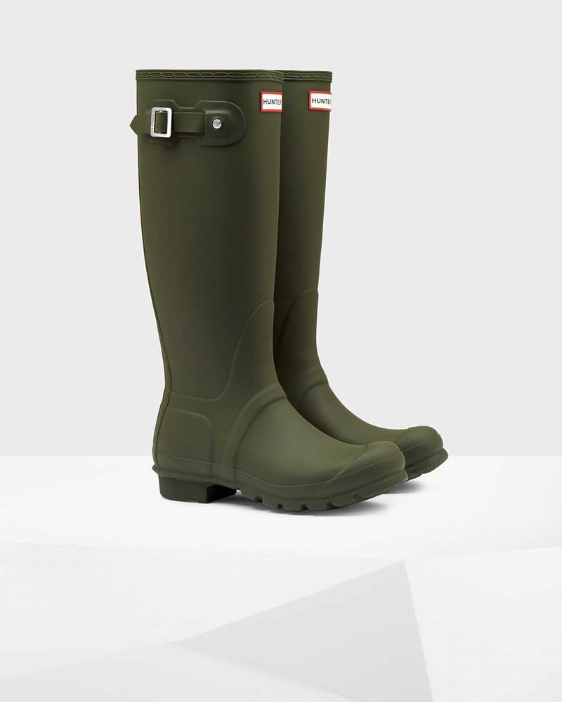 Galochas Hunter Original Tall Feminino Verde Oliva | 218989544